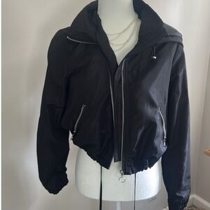 Dex Jet Black Satin Jacket